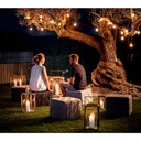 Rahi Cube 48 x 48 cm, Dark Grey