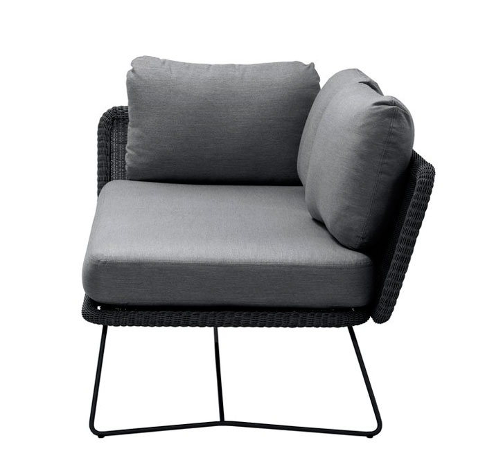 Sohvamoduuli Horizon 2:n istuttava oikea, musta-harmaa