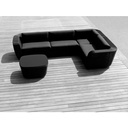 Sohvamoduuli Savannah 2:n istuttava vasen, Black