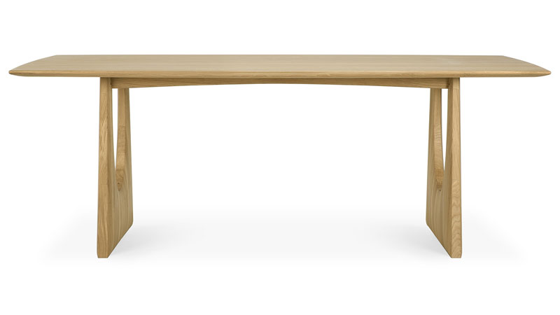 Ruokapöytä Oak Geometric 220 x 100 cm, tammi