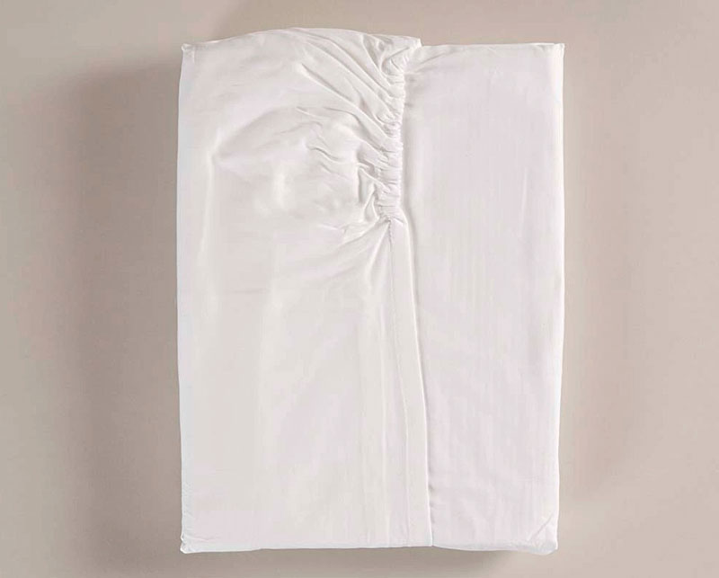 Muotoonommeltu lakana 120 x 200 cm, White Percale