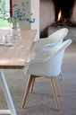 Ruokapöydän tuoli Avril HB, tammijalat, Pure White