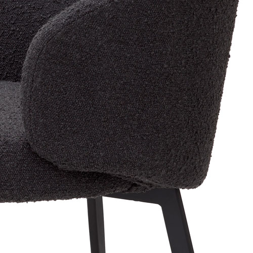 Käsinojatuoli Lloyd 2 kpl, Bouclé Black