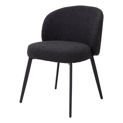 Ruokapöydäntuoli Lloyd 2 kpl, Bouclé Black