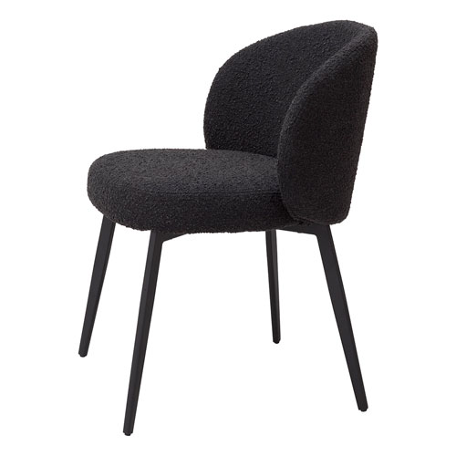 Ruokapöydäntuoli Lloyd 2 kpl, Bouclé Black