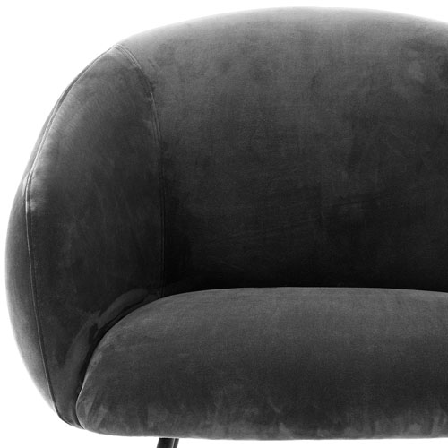 Ruokapöydän tuoli Elbury, Savona Dark Grey velvet