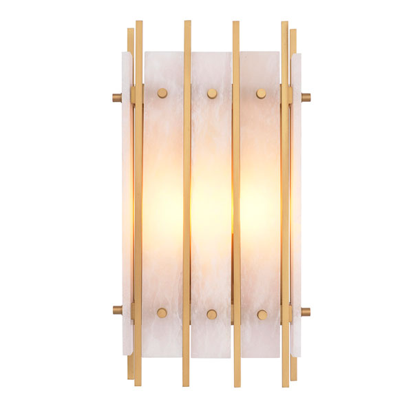 Seinävalaisin Sparks S, Antique Brass, alabasteri