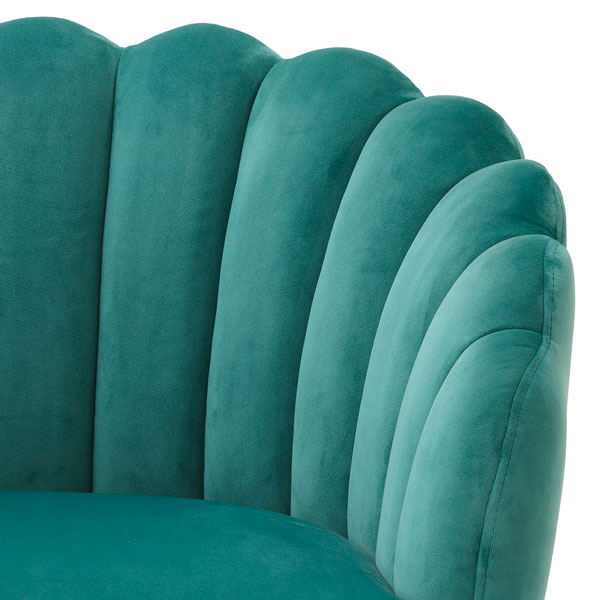 Ruokapöydän tuoli Luzern, Savona Turquoise velvet