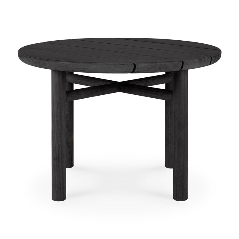 Sohvapöytä Quatro Outdoor 68 cm, tiikki, musta
