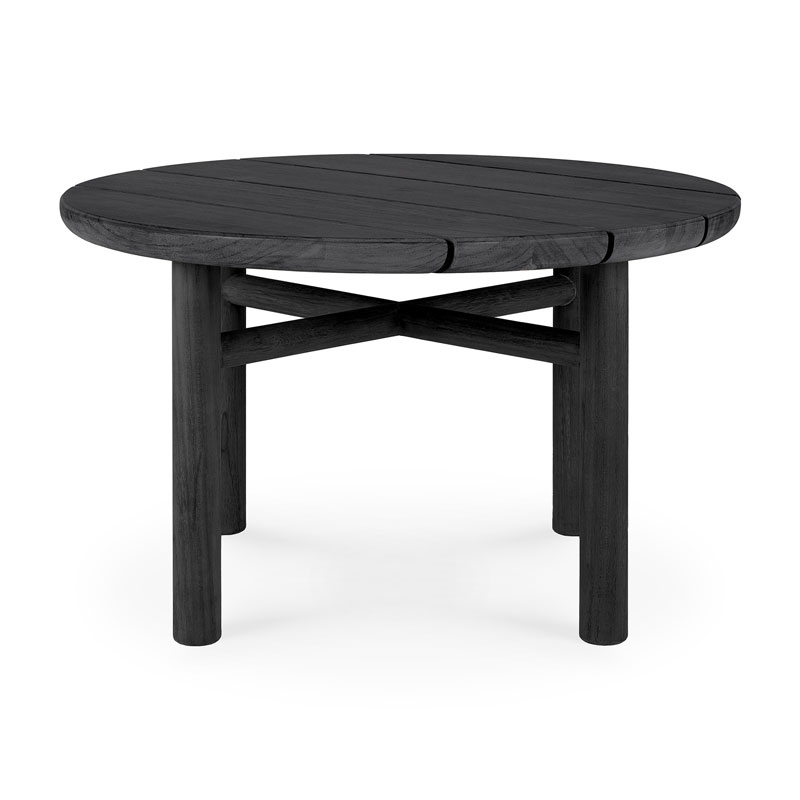 Sivupöytä Quatro Outdoor 59 cm, tiikki, musta