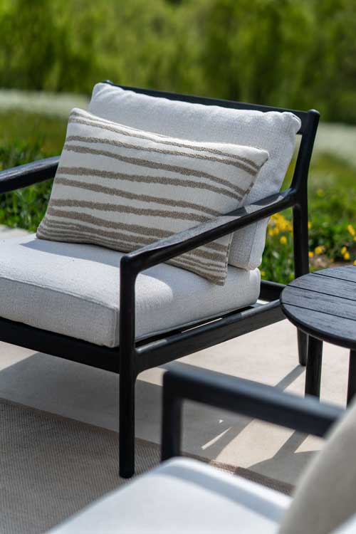 Nojatuoli Jack Outdoor, tiikki, Off White