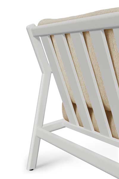 Sohva Jack Outdoor 180 cm, alumiini, pehmusteella