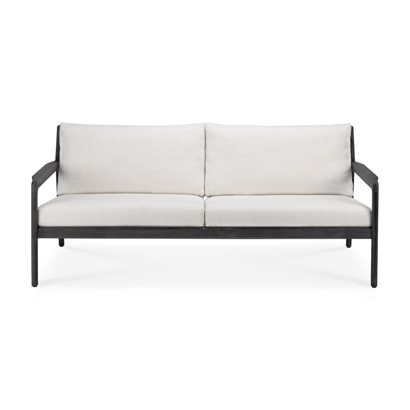 Sohva Jack Outdoor 180 cm, tiikki, musta, Off white
