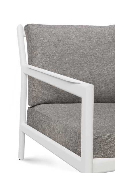 Sohva Jack Outdoor 180 cm, alumiini, pehmusteella