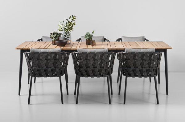 Ruokapöytä Leo 240 x 100 cm, tiikkikansi