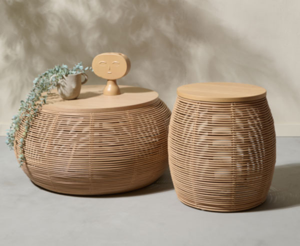 Sivupöytä Vivi 46 cm, rottinki