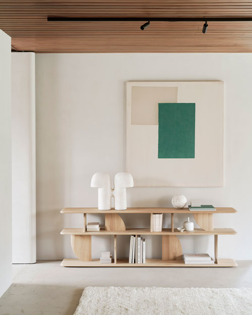 Konsolipöytä Geometric 210 x 35 cm, tammi