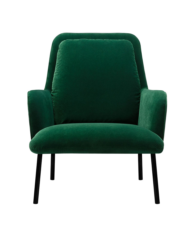 Oliver tuoli jaloilla, PG 3, Classic velvet 15 green