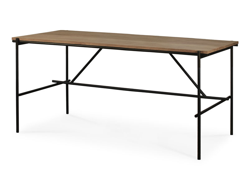 Työpöytä Oscar 160 x 80 cm, tiikki