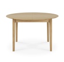 Pyöreä jatkettava ruokapöytä Bok 129-179 cm, tammi