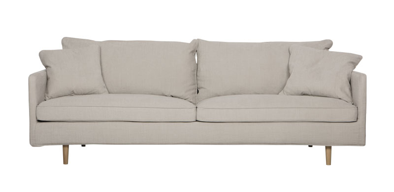 Sohva Julia Lux XL 3:n istuttava, isot selkätyynyt, Caleido Light Beige