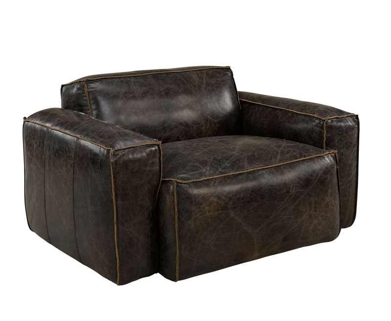 Nojatuoli Buddy, nahkaverhoilu, Fudge