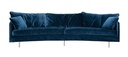 Kaareva sohva Julia Lux 4:n istuttava, Velvet Dark Blue