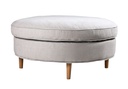 Pyöreä rahi Julia Lux 96 cm, Light Beige