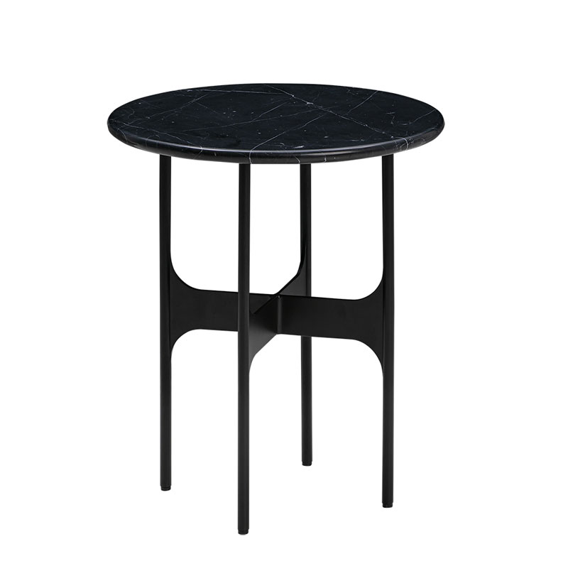 Sivupöytä Floema 40 cm, marmori, Nero Marquina