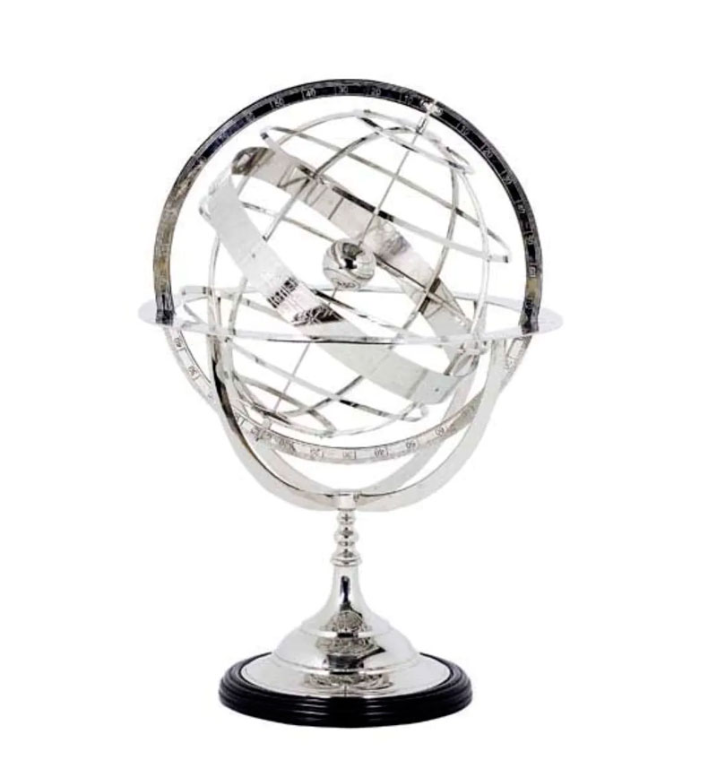 Globe, Nickel finish, L 52 cm