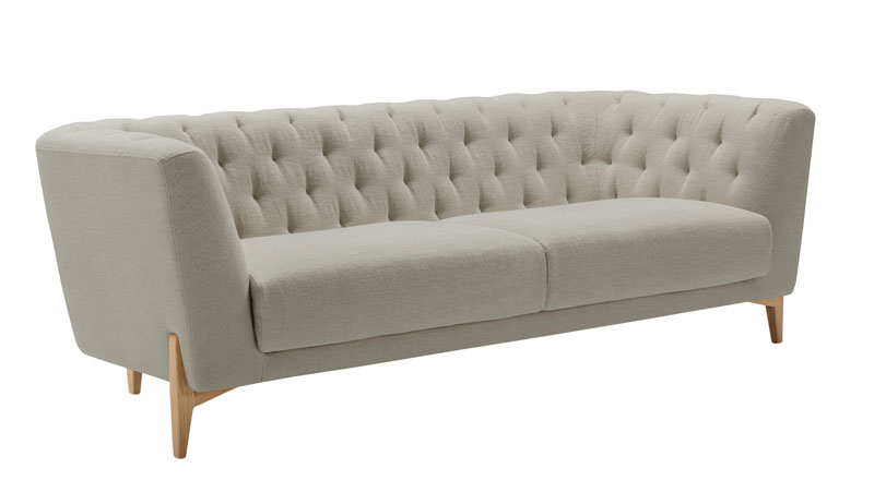 Sohva Valentin Lux 3:n istuttava, Linen Flax