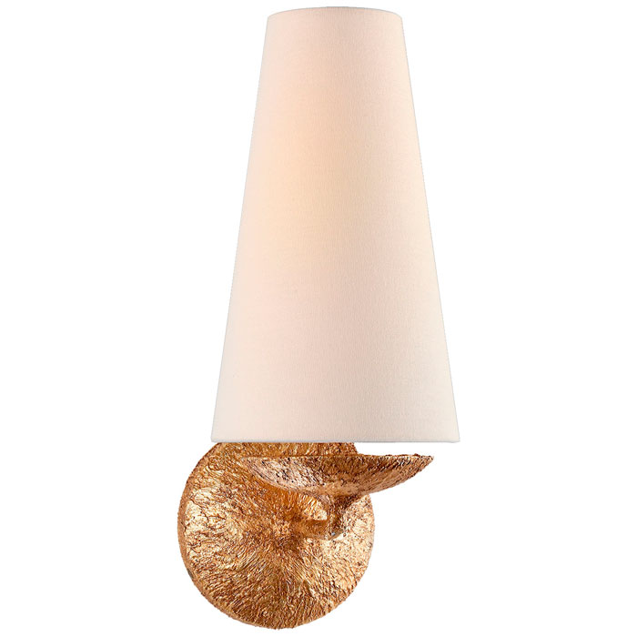 Seinävalaisin Fontaine Single Sconce, Gild