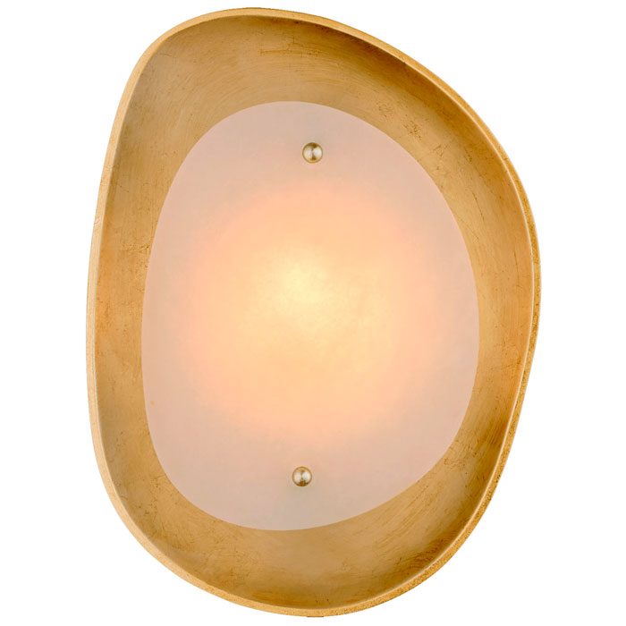Seinävalaisin Samos Small Sculpted Sconce, Gild