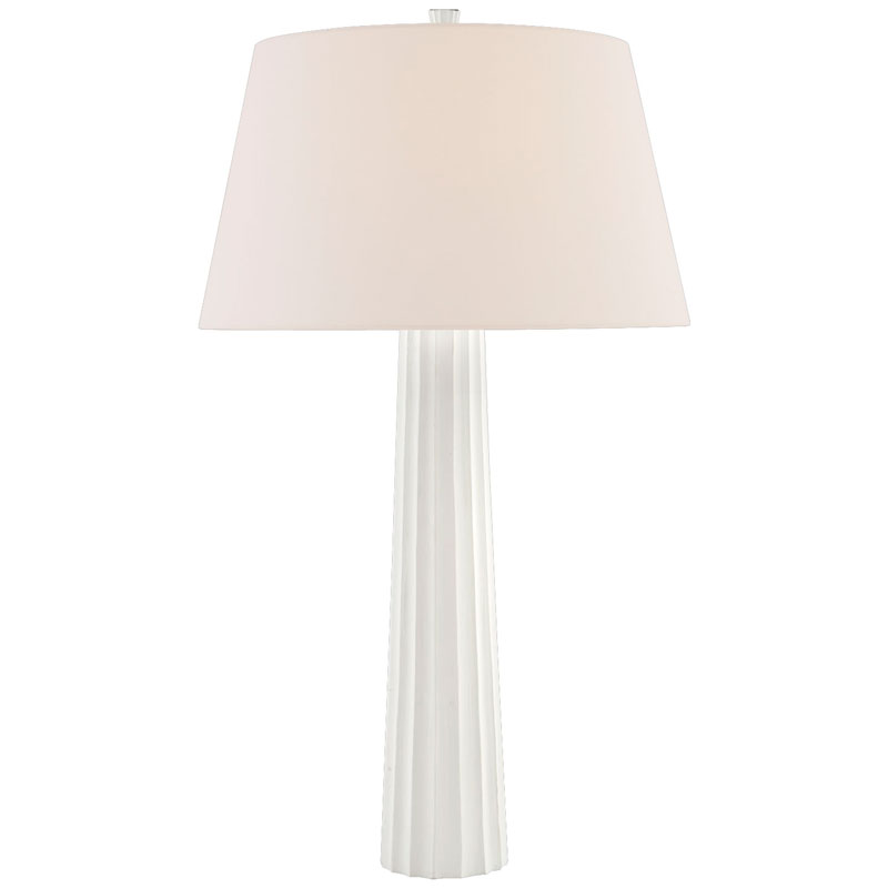 Pöytävalaisin Fluted Spire Large Table Lamp, White