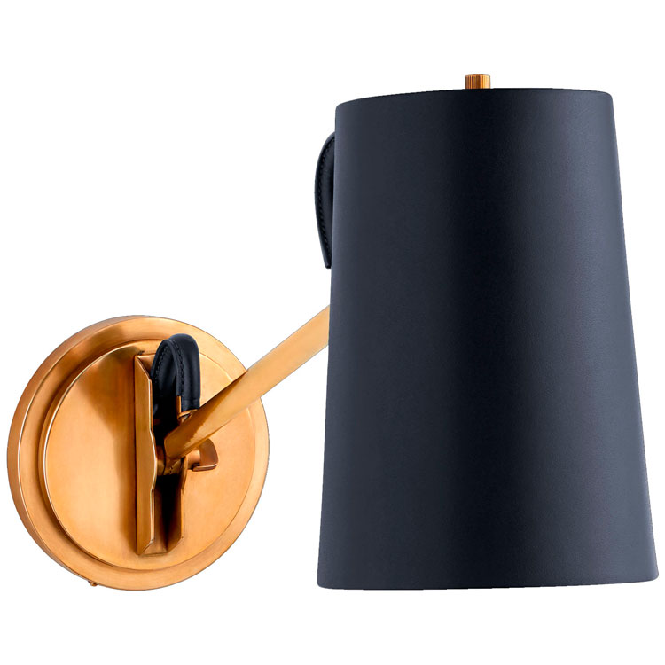 Seinävalaisin Ralph Lauren Benton Single Library Sconce, Navy