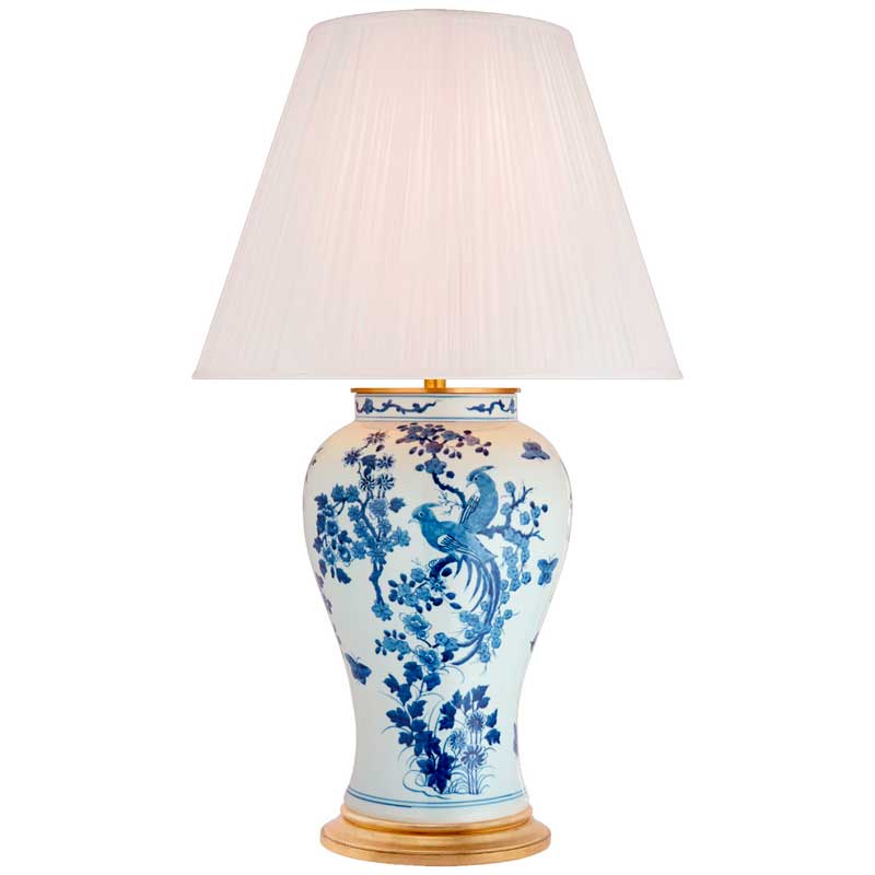 Pöytävalaisin Ralph Lauren Blythe Large Table Lamp, Blue-White