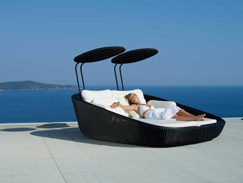 Aurinkovuoteen pehmusteet Savannah, vasen, White