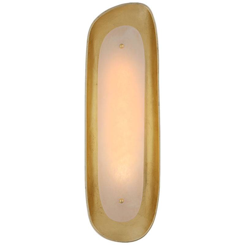 Seinävalaisin Samos Tall Sculpted Sconce, Gild