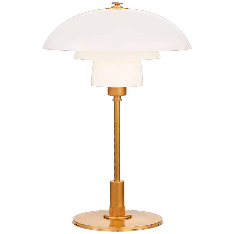 Pöytävalaisin Whitman Desk Lamp, Brass-White