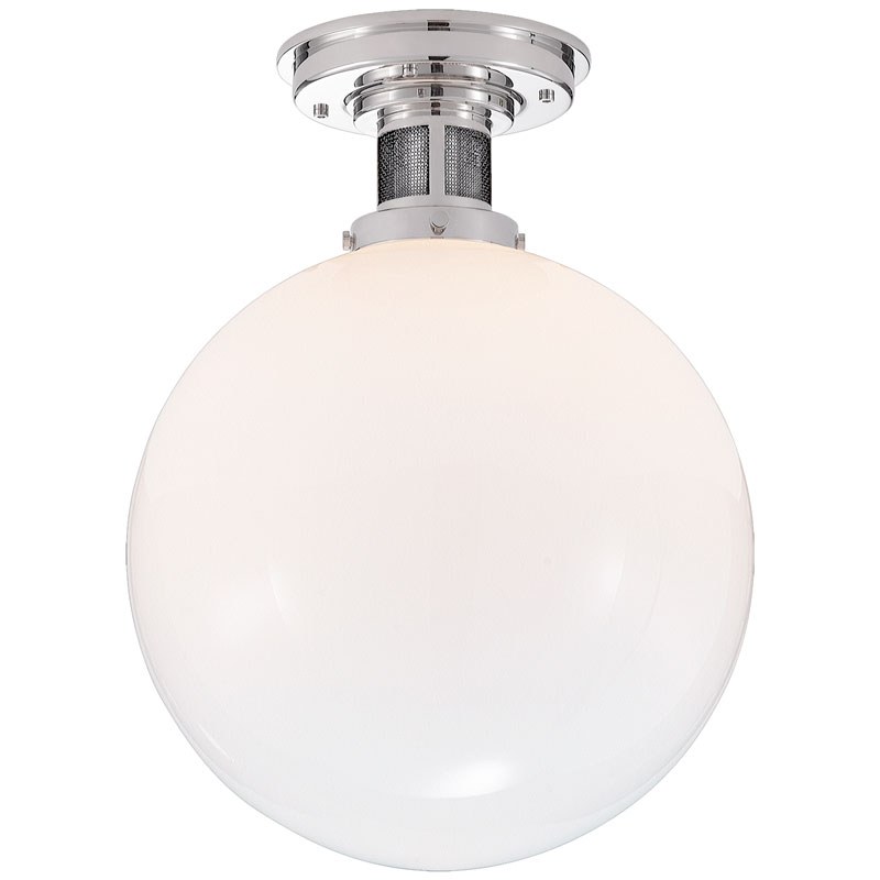 Kattovalaisin Ralph Lauren McCarren Medium Flush Mount, Nickel