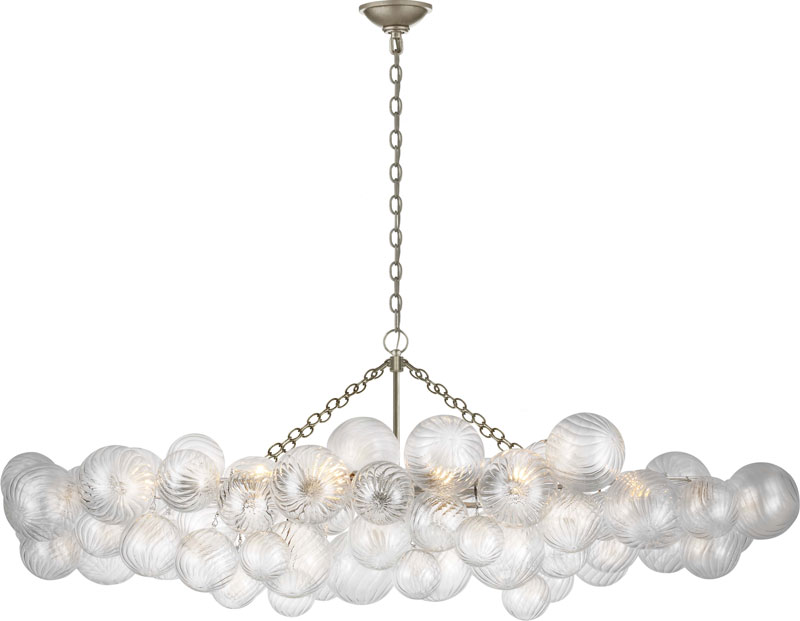 Kattokruunu Talia Large Linear Chandelier, Silver