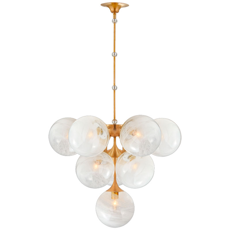 Kattokruunu Cristol Tiered Chandelier, Brass