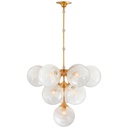 Kattokruunu Cristol Tiered Chandelier, Brass