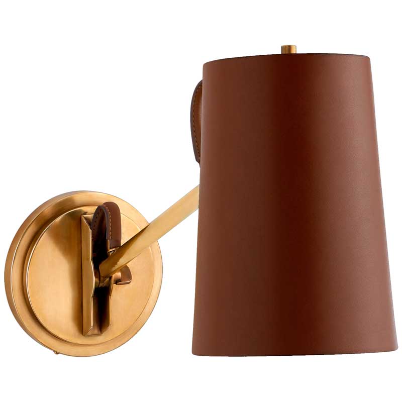 Seinävalaisin Ralph Lauren Benton Single Library Sconce, Saddle