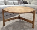 Pyöreä sohvapöytä Optic puukannella, tammi C4, useita kokoja