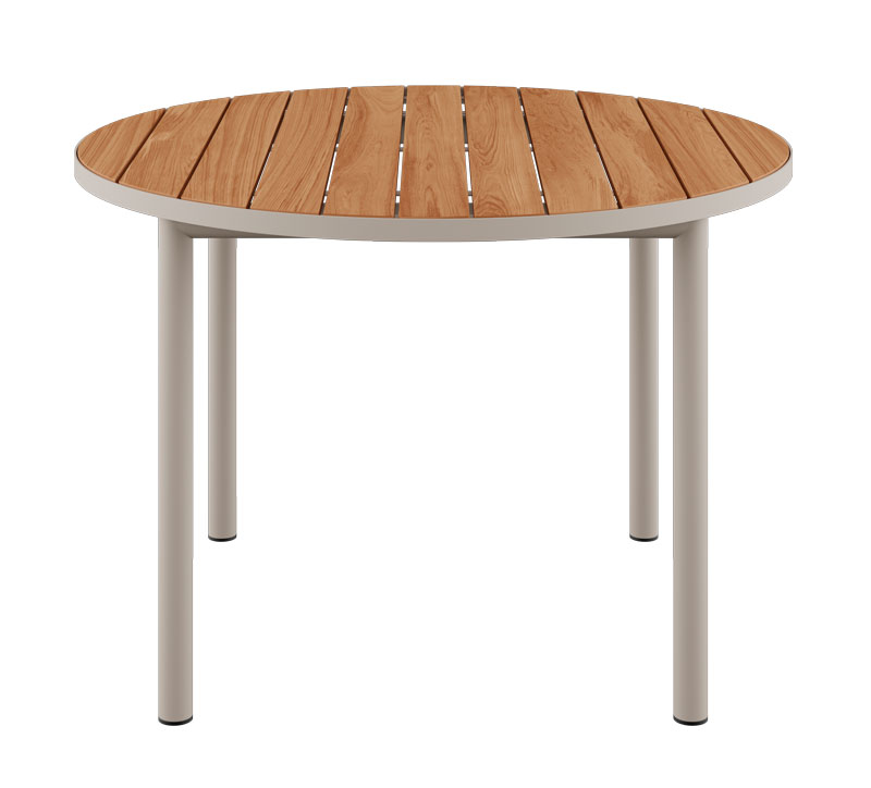 Pyöreä ruokapöytä Kirra 110 cm, Taupe