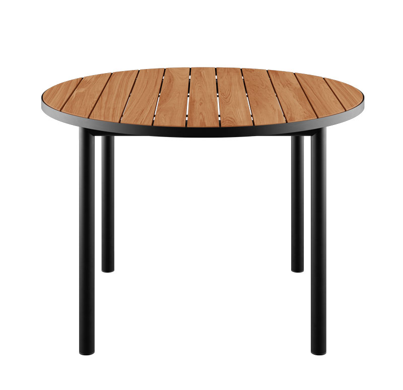 Pyöreä Pyöreä ruokapöytä Kirra 110 cm, Noir