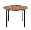 Pyöreä Pyöreä ruokapöytä Kirra 110 cm, Noir