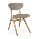 Ruokapöydän tuoli Eye, tammi, harmaa kangas