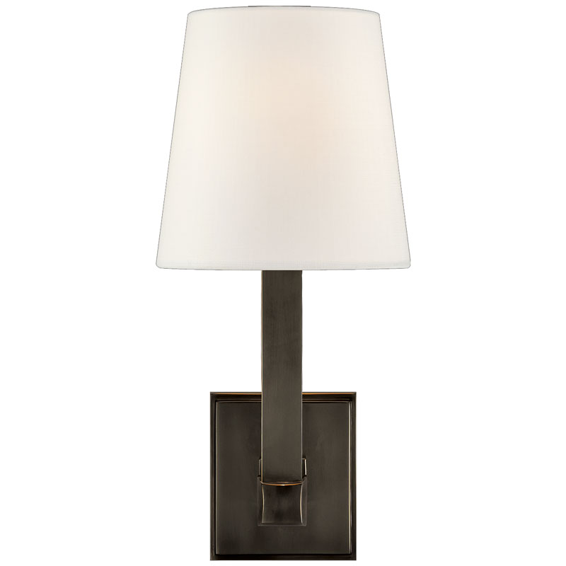 Seinävalaisin Square Tube Single Sconce, Bronze